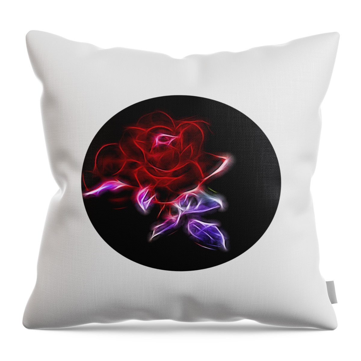 Nature Throw Pillow featuring the photograph Light Play Rose by Linda Phelps