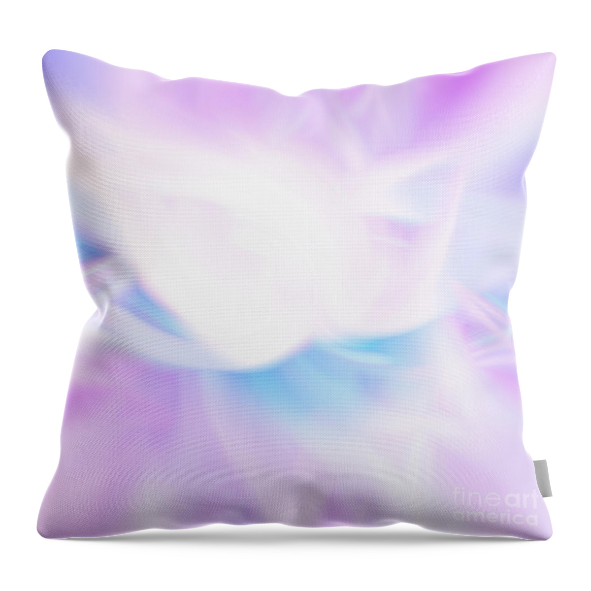 Abstract Throw Pillow featuring the digital art Light Purple Abstract by Phill Petrovic