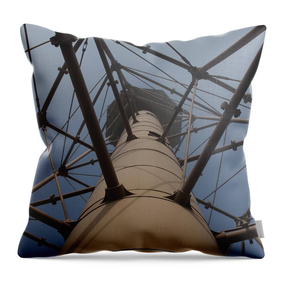 Marblehead Throw Pillow featuring the photograph Lighthouse Marblehead by Steven Natanson