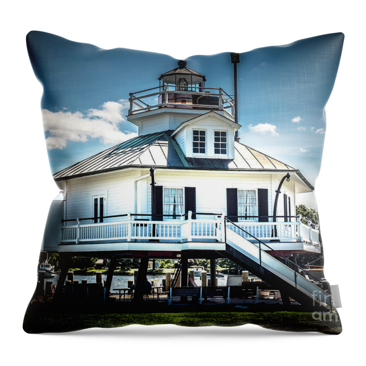 Lighthouse Throw Pillow featuring the photograph Lighthouse by Scott and Dixie Wiley