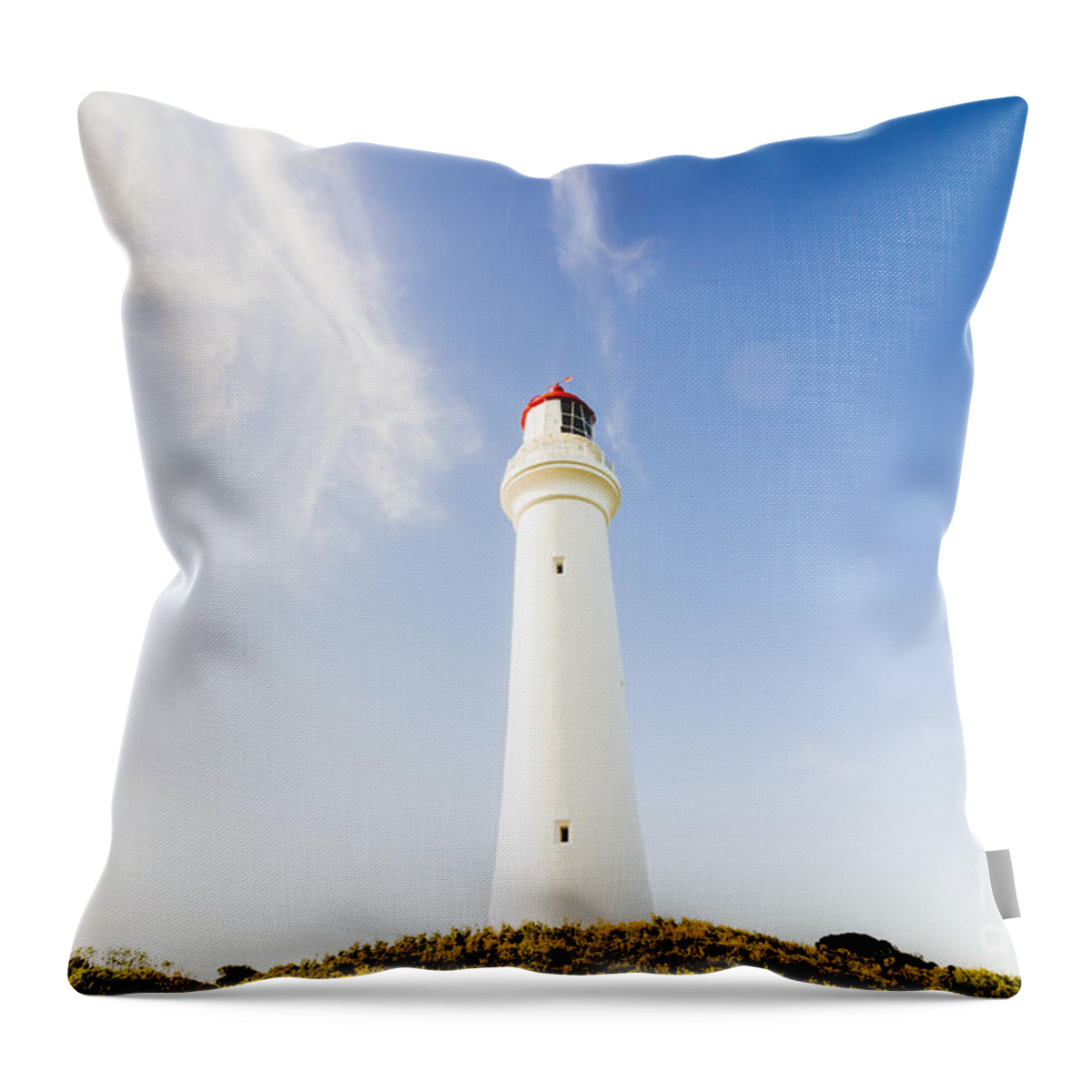 Road Throw Pillow featuring the photograph Lighthouses in Victoria by Jorgo Photography