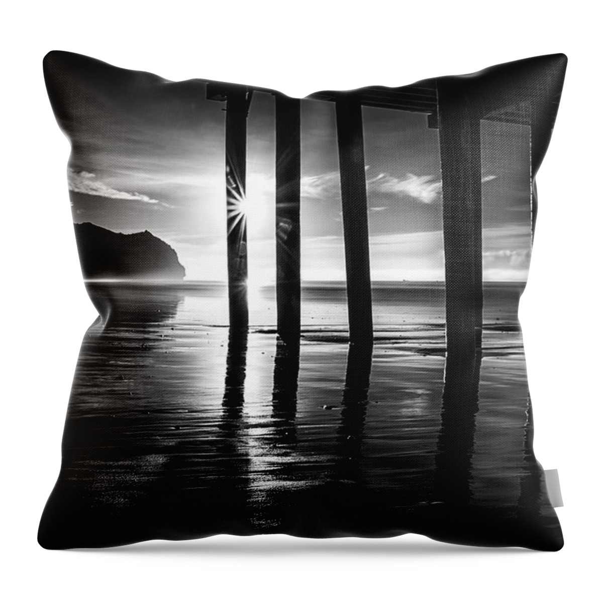 Avila Beach California Throw Pillow featuring the photograph Lighting Up the Dark by Marnie Patchett