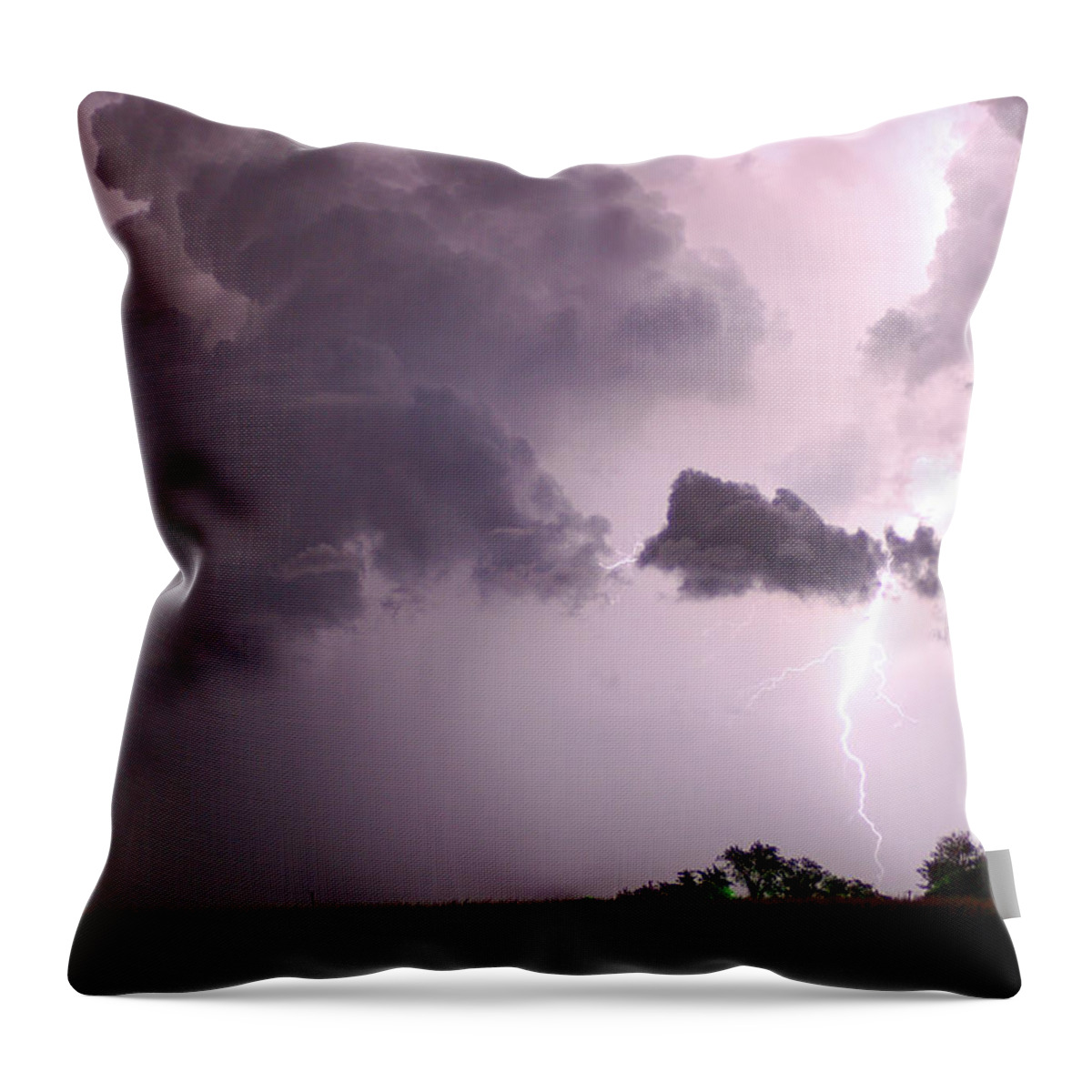Photo Throw Pillow featuring the photograph Lightning2 by William Pullaro Jr