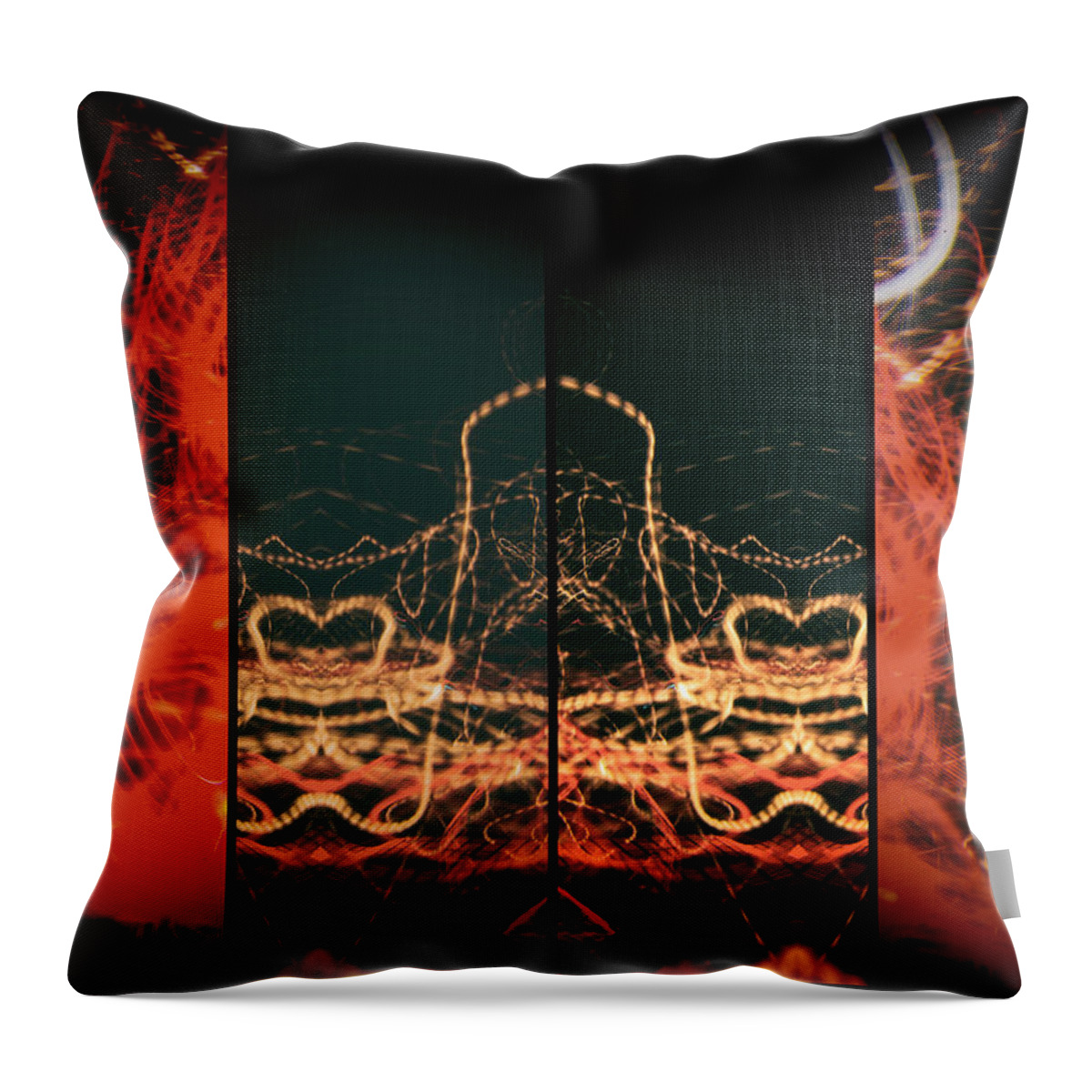 Form Throw Pillow featuring the photograph Lightpainting Quads Art Print Photograph 1 by John Williams