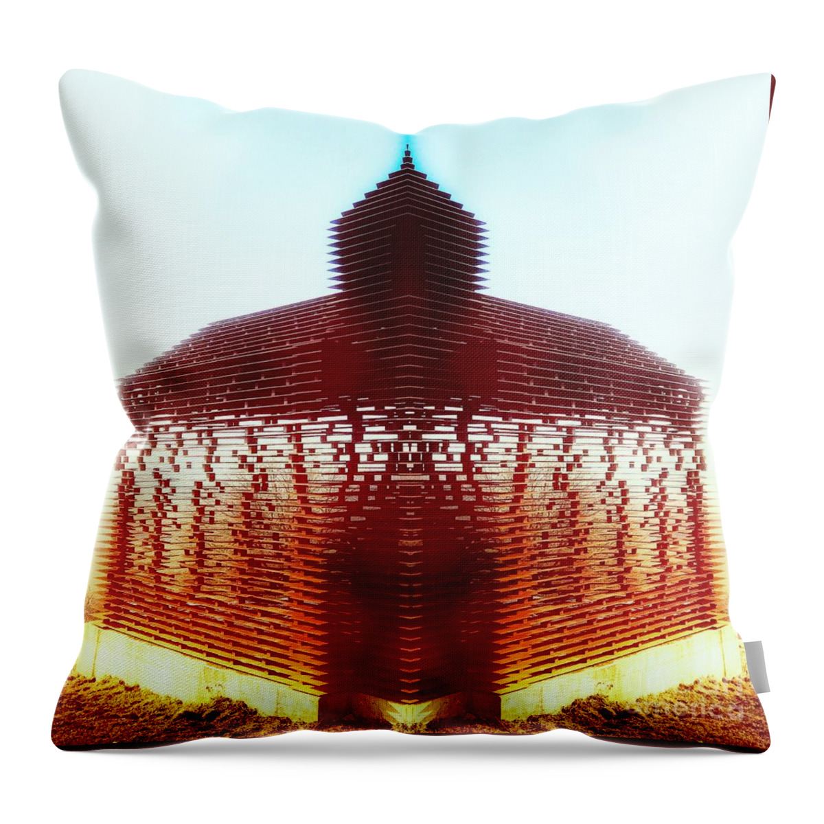 Lines Throw Pillow featuring the photograph Lignes by HELGE Art Gallery