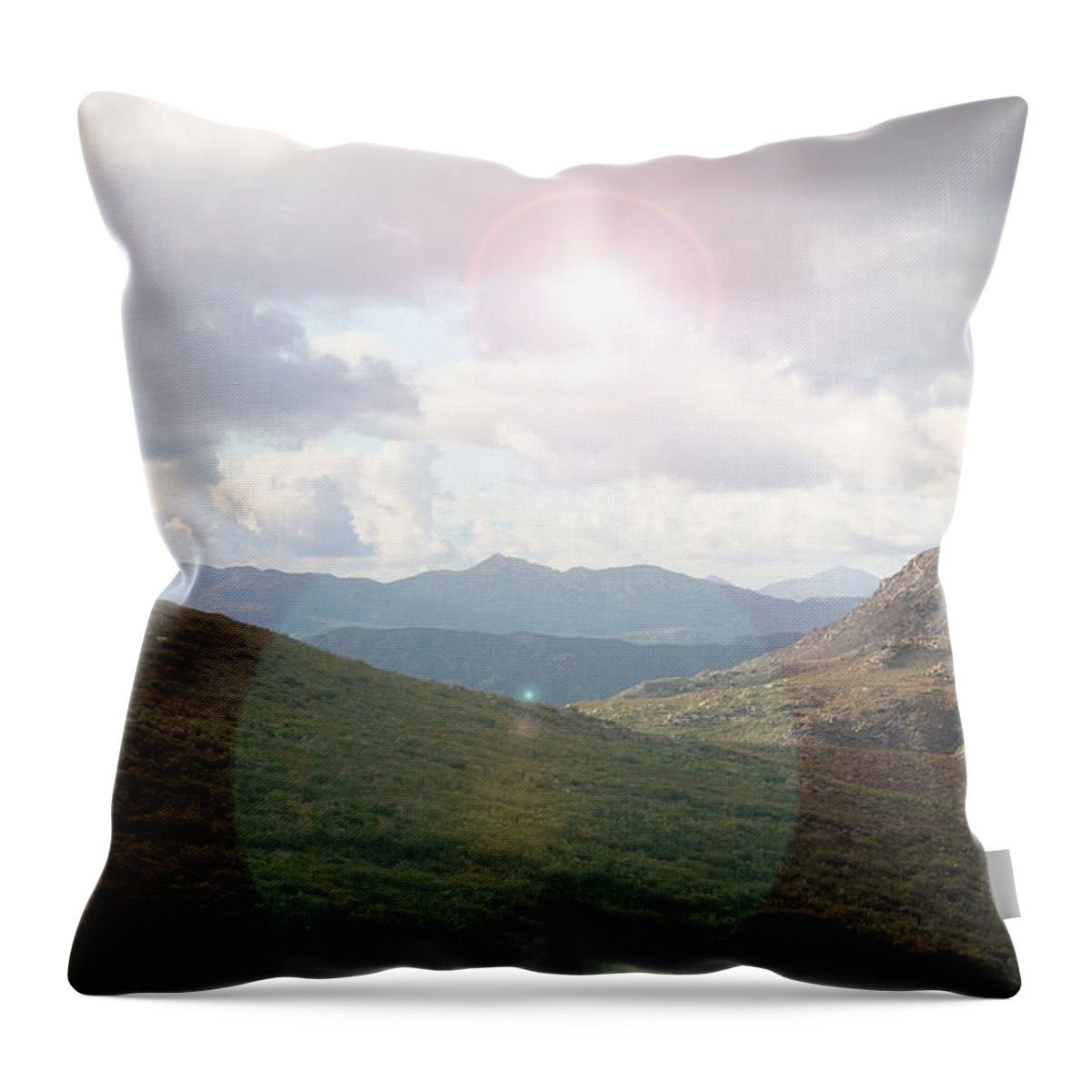 Landscape Throw Pillow featuring the photograph Lihgt in the Sky by Guillermo Mason
