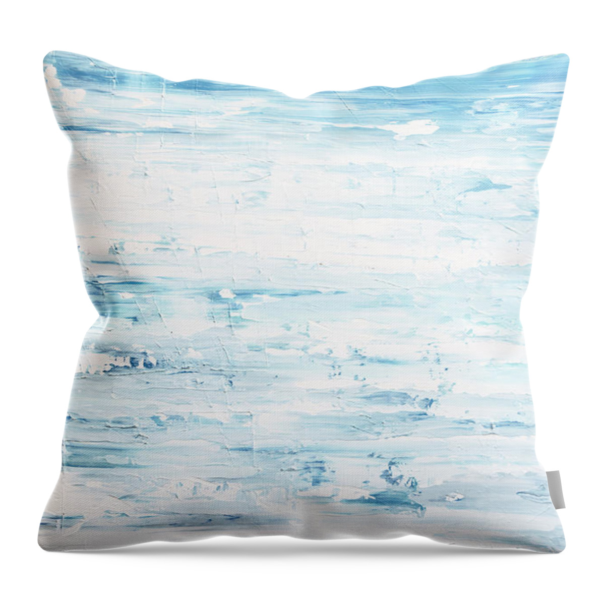 Ocean Throw Pillow featuring the painting Like Cold Water to a Weary Soul by Linda Bailey