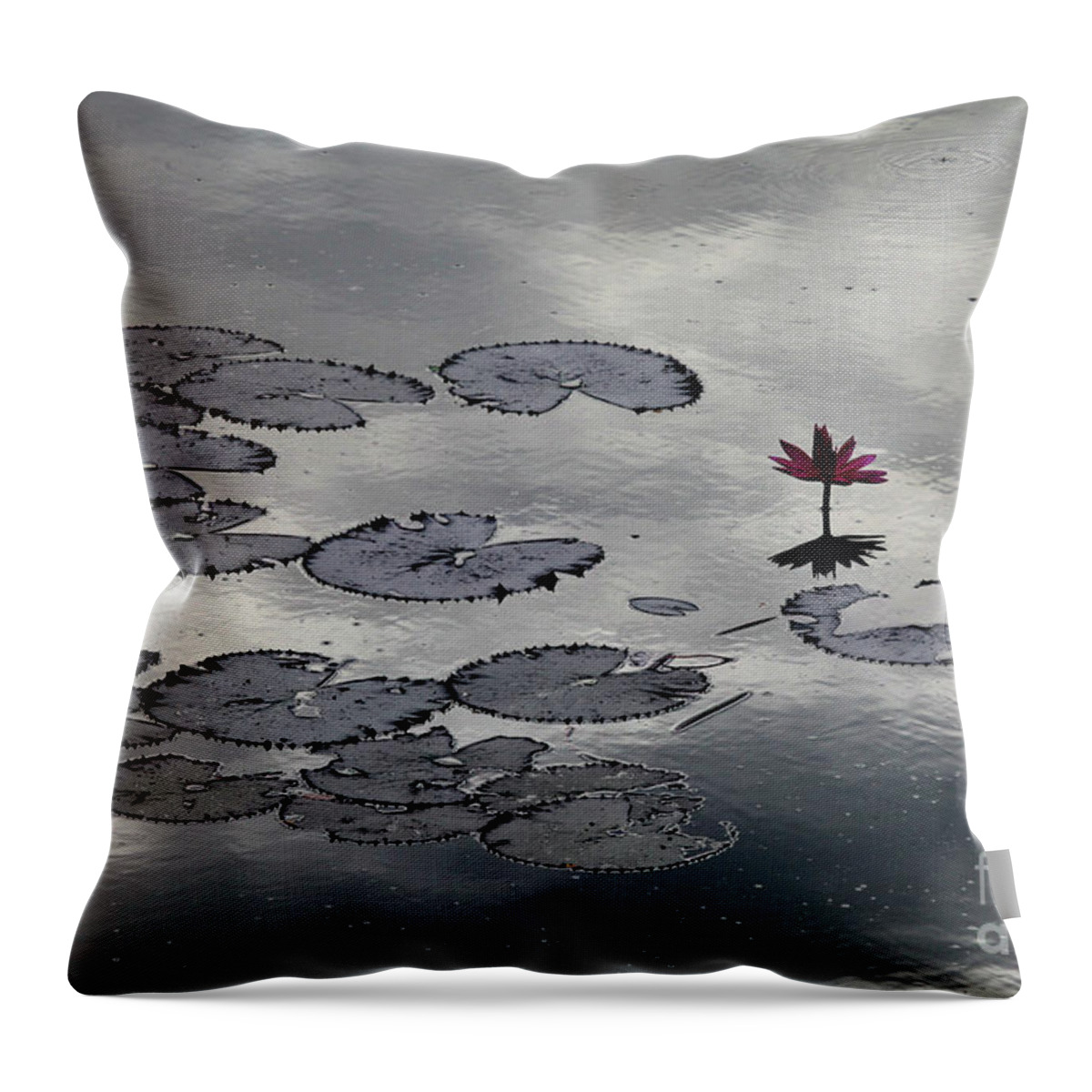  Throw Pillow featuring the digital art Lilly Mirror by Darcy Dietrich
