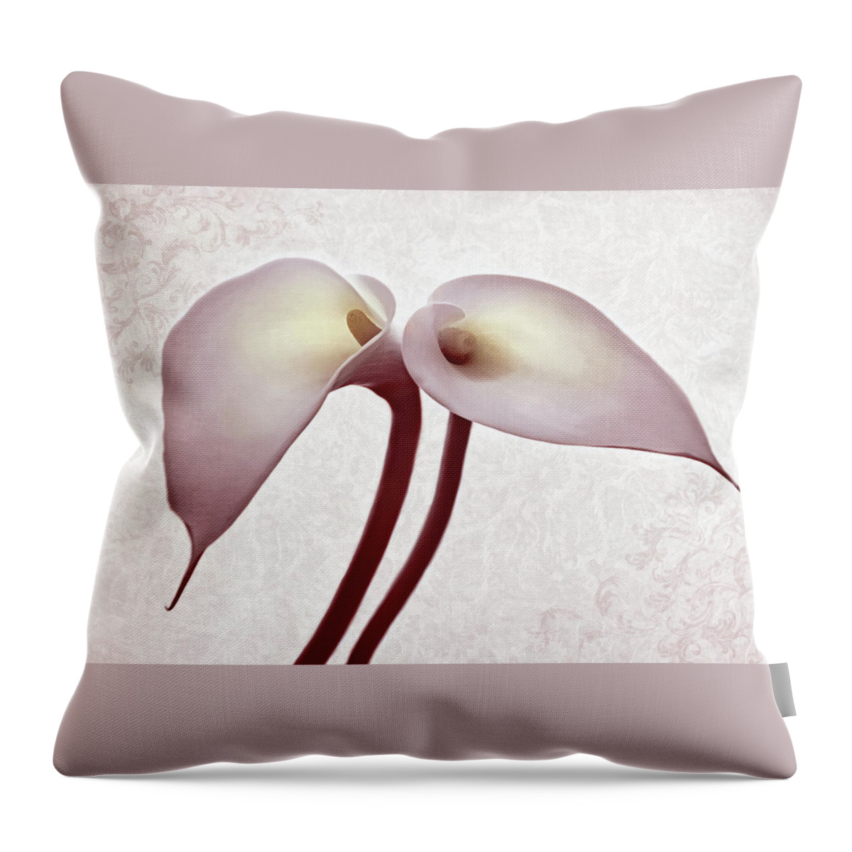 Calle Lilies Throw Pillow featuring the photograph Lily Life by Leda Robertson