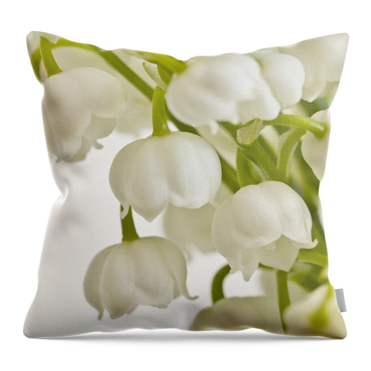 Lily Of The Valley Throw Pillow featuring the photograph Lily Of The Valley by Sandra Foster