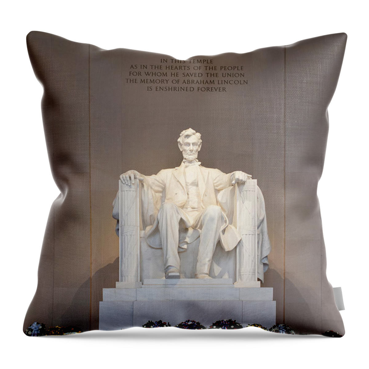 Clarence Holmes Throw Pillow featuring the photograph Lincoln Memorial I by Clarence Holmes