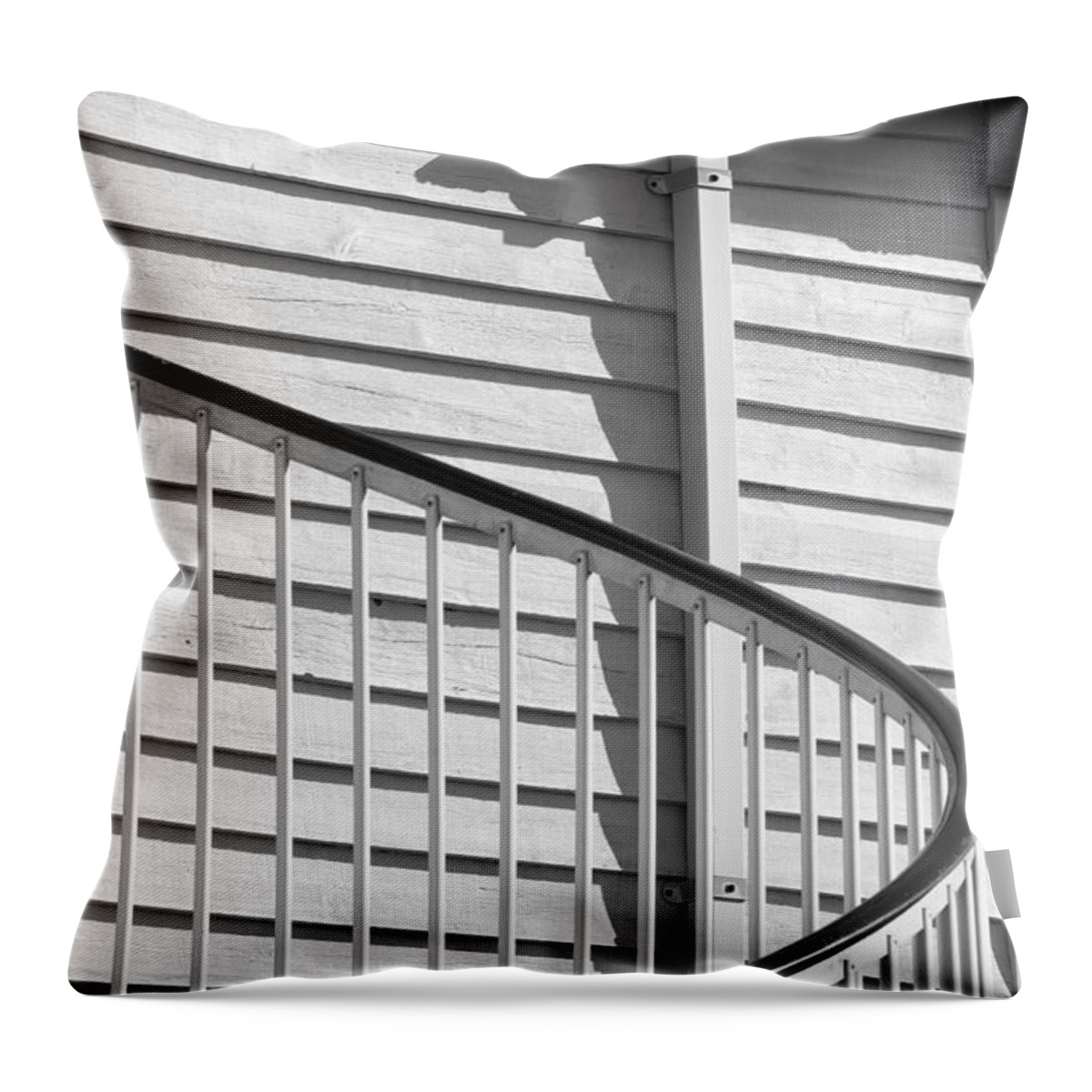 Black And White Throw Pillow featuring the photograph Lines and curves by Colin Rayner