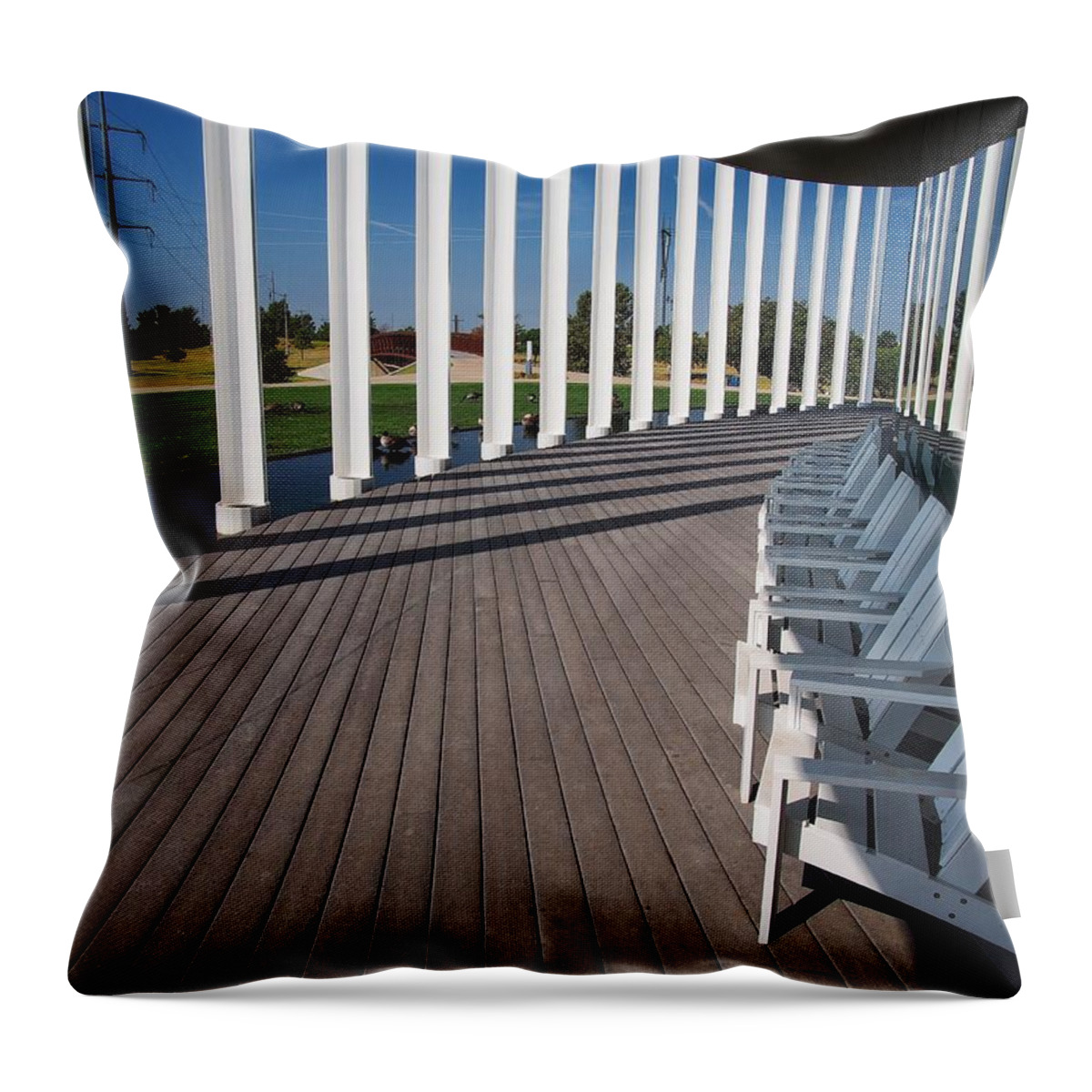 Boat House District Throw Pillow featuring the photograph Lines by Buck Buchanan