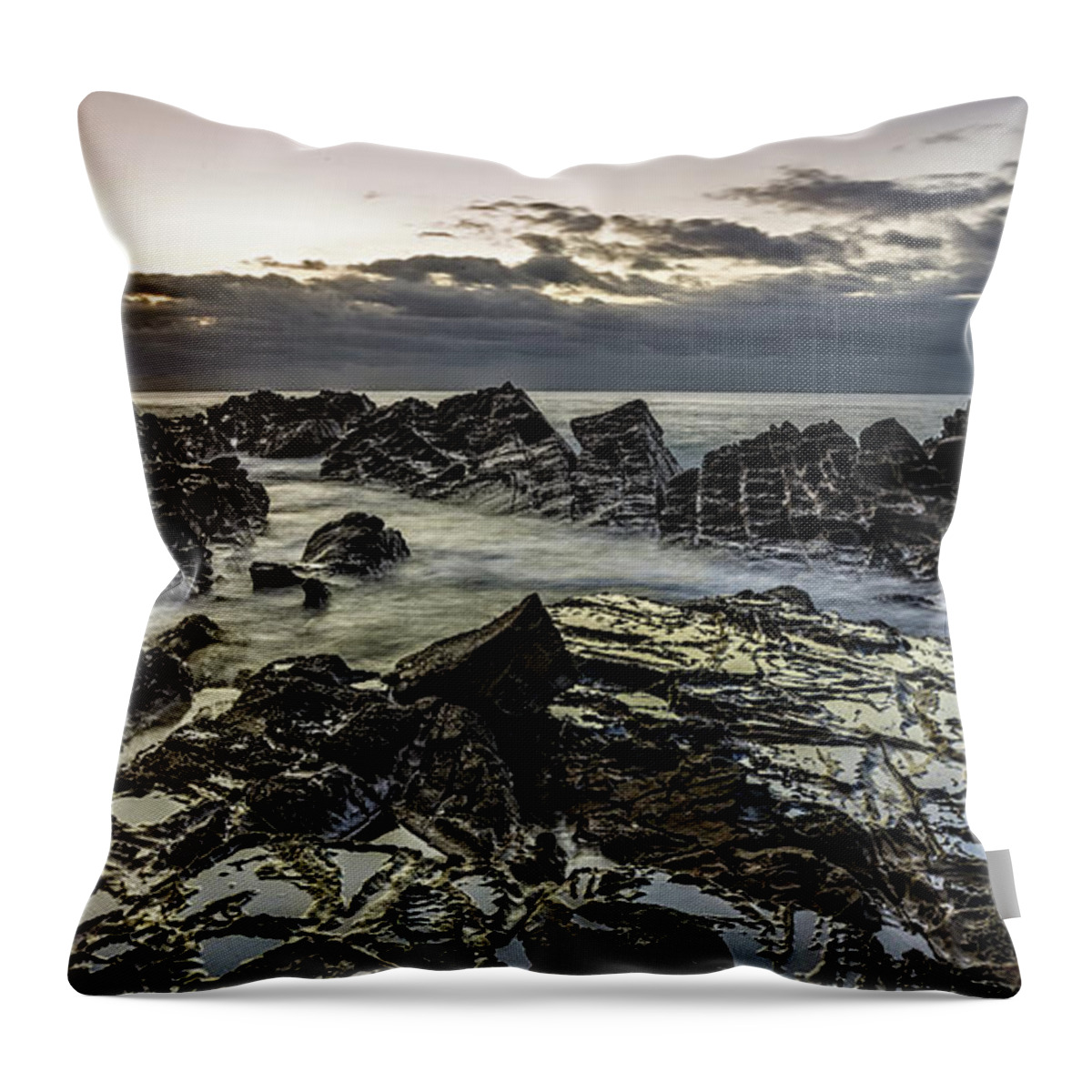 Lorne Throw Pillow featuring the photograph Lines of Time by Mark Lucey