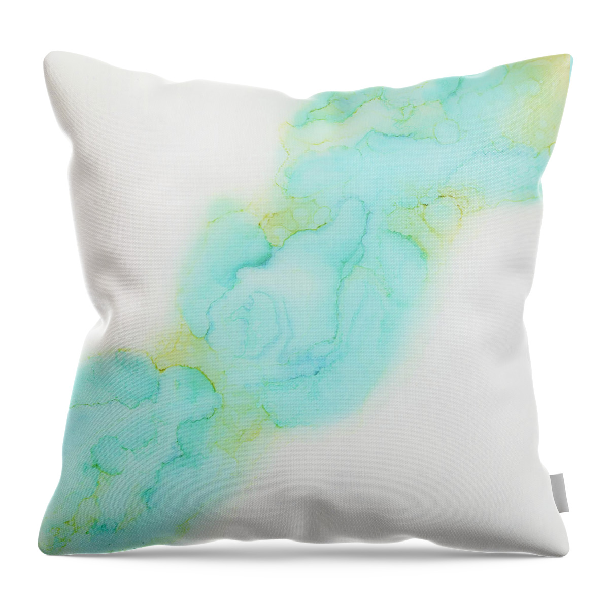 Ink Abstract Throw Pillow featuring the painting Lingering Onward by Joanne Grant