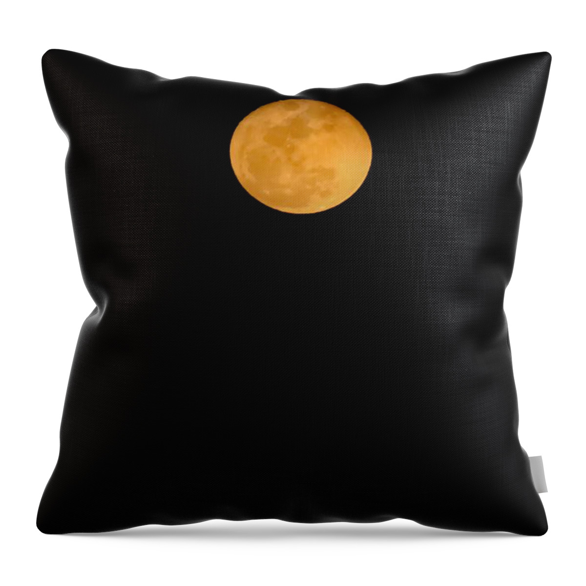 Lunar Throw Pillow featuring the digital art Linten Moon by DigiArt Diaries by Vicky B Fuller