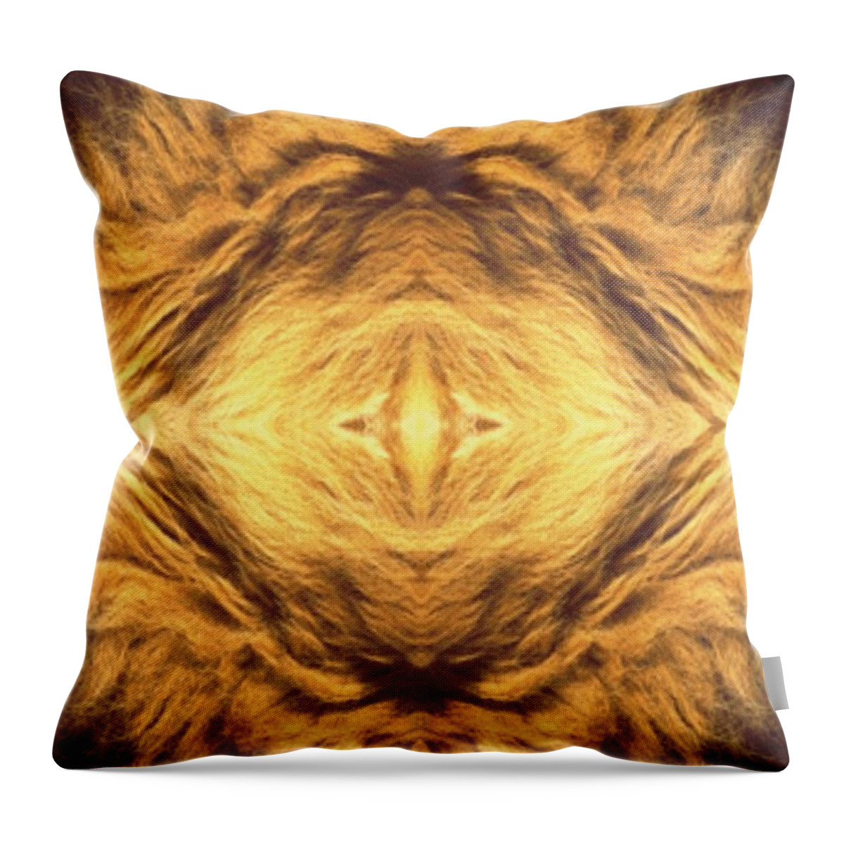 Digital Throw Pillow featuring the digital art Lion's Eye by Maria Watt