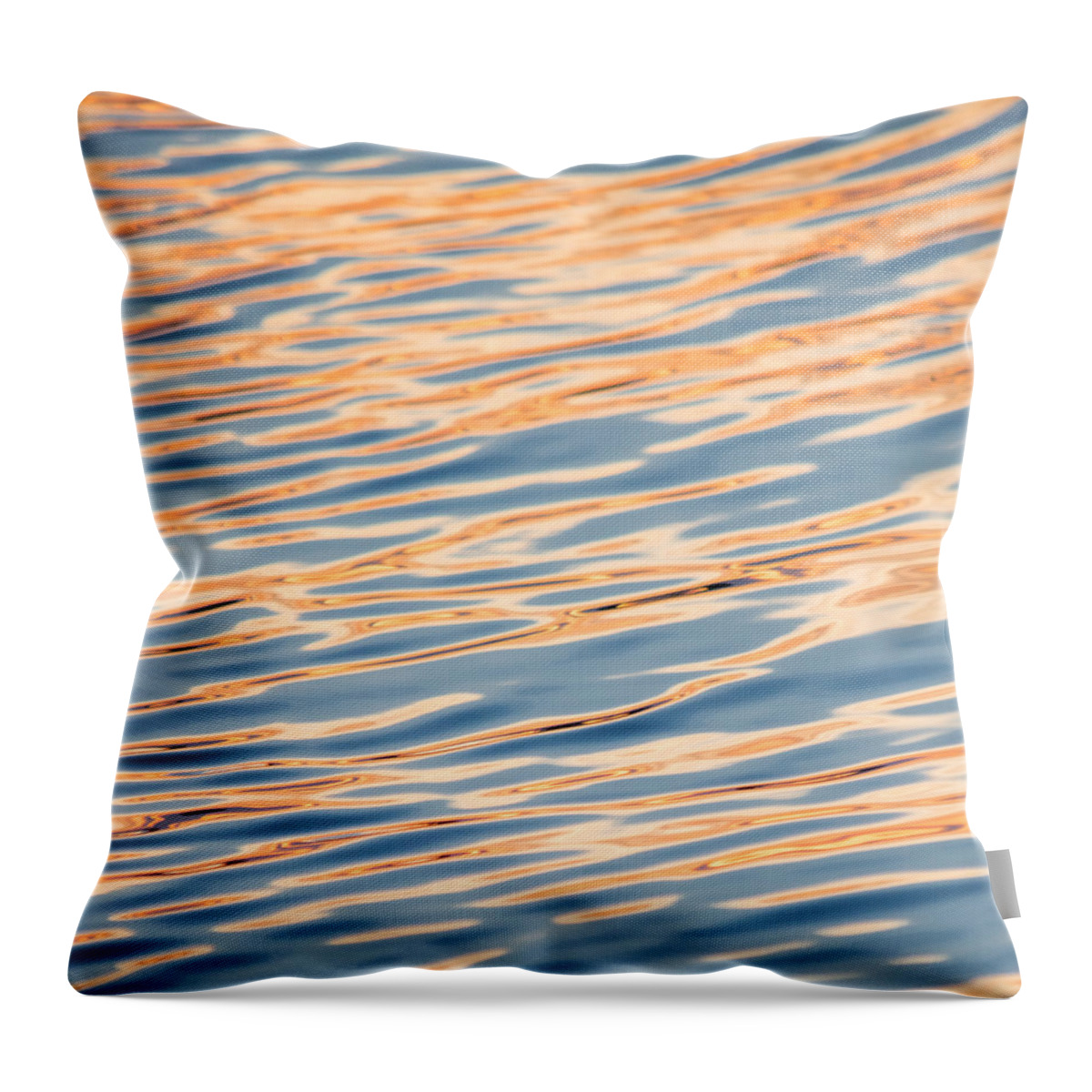 Abstract Throw Pillow featuring the photograph Liquid Gold by Parker Cunningham