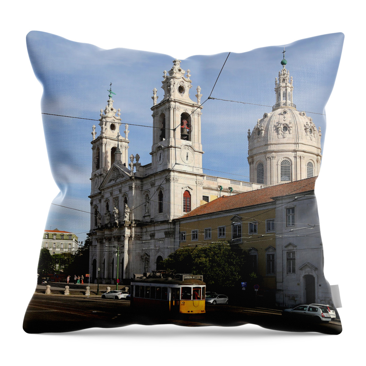 Trolley Throw Pillow featuring the photograph Lisbon Trolley 5 by Andrew Fare