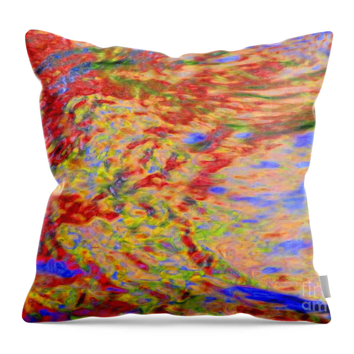 Abstract Throw Pillow featuring the photograph Listening to the Water by Sybil Staples