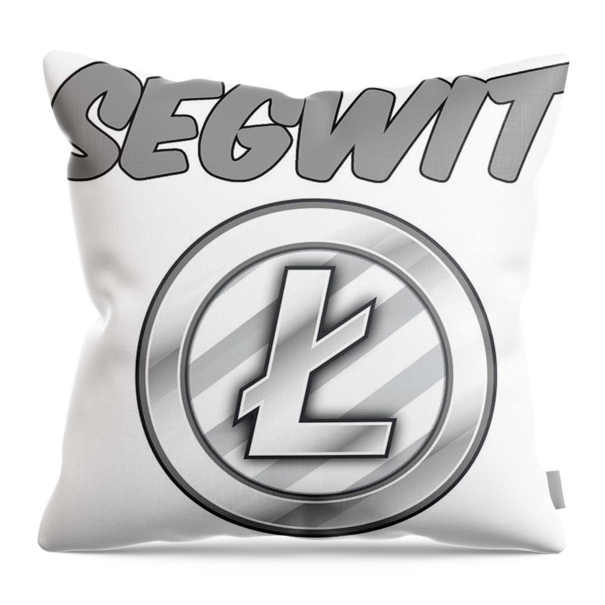 Ltc Throw Pillow featuring the digital art Litecoin Segwit by Britten Adams