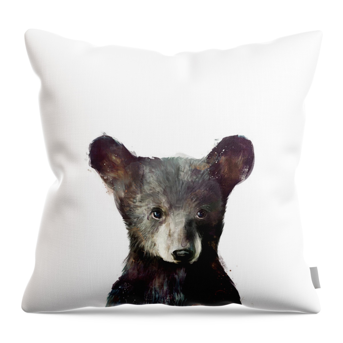 #faatoppicks Throw Pillow featuring the painting Little Bear by Amy Hamilton