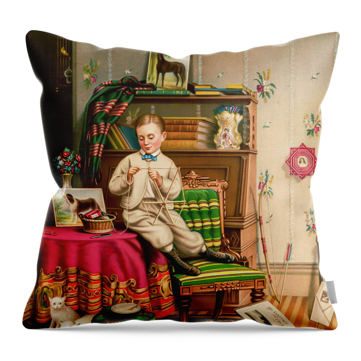 Angel Of The Sea Throw Pillow featuring the photograph Little Boy Barry by David Letts