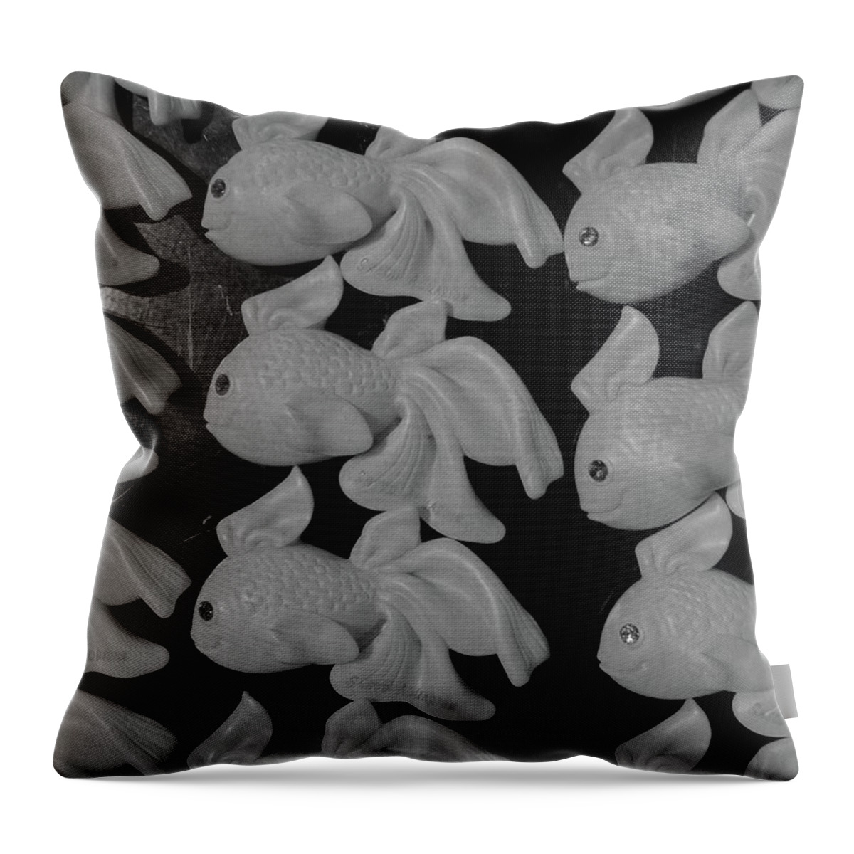 Toys Throw Pillow featuring the photograph Little Fishies by Anna Villarreal Garbis