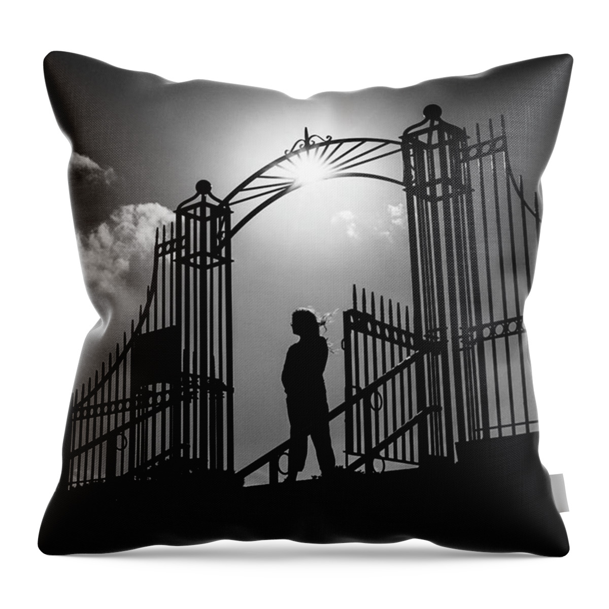 Leicagram Throw Pillow featuring the photograph Little Heroine by Aleck Cartwright