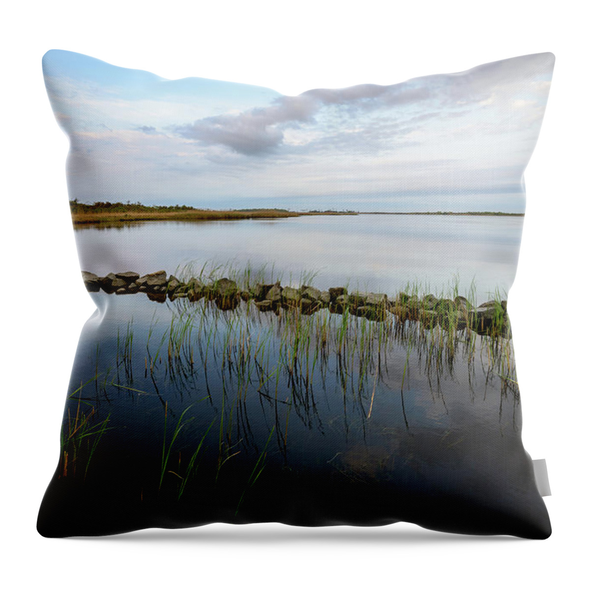 Back Bay Throw Pillow featuring the photograph Little Jetty by Michael Scott