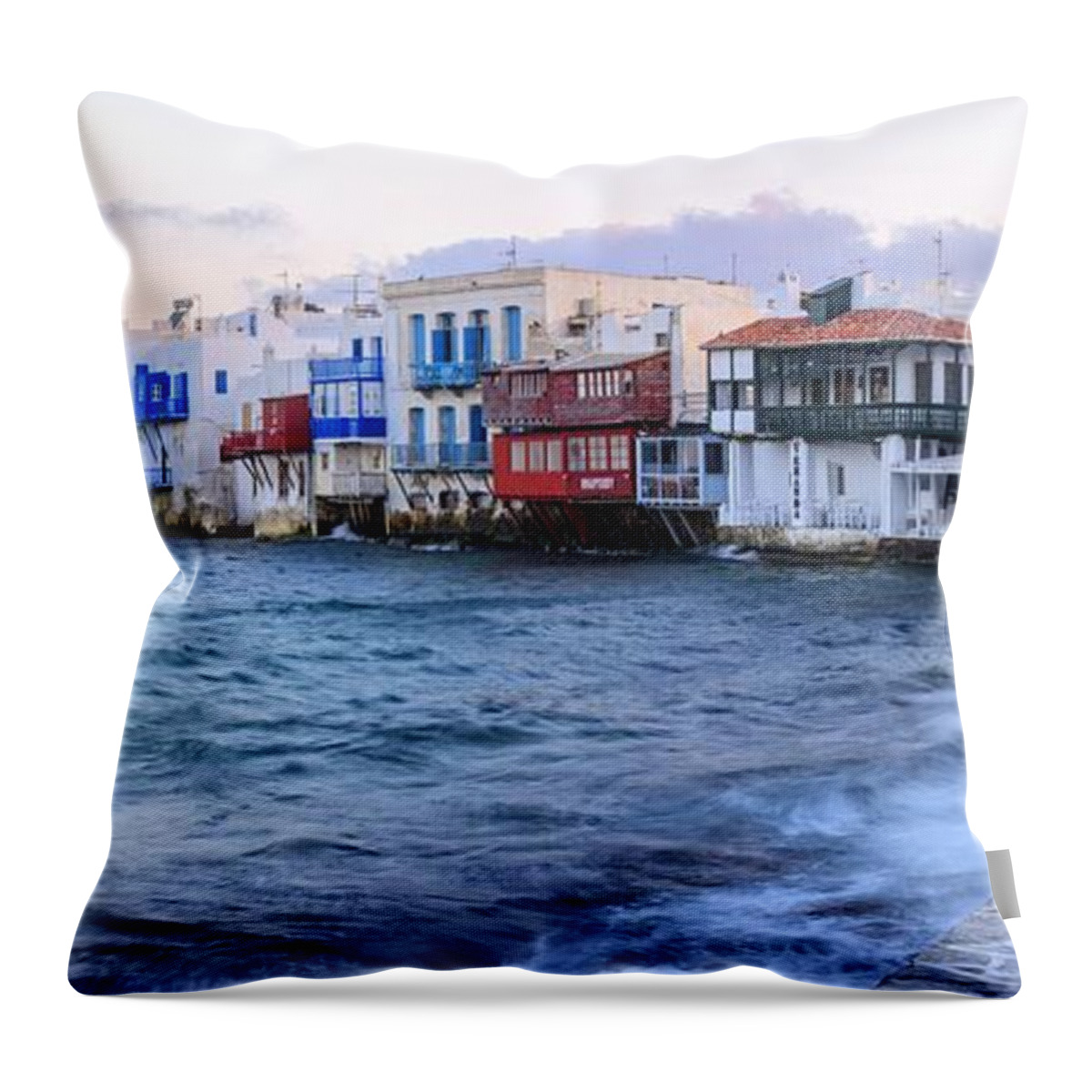 Little Venice Throw Pillow featuring the photograph Little Venice Sunrise by Brad Scott