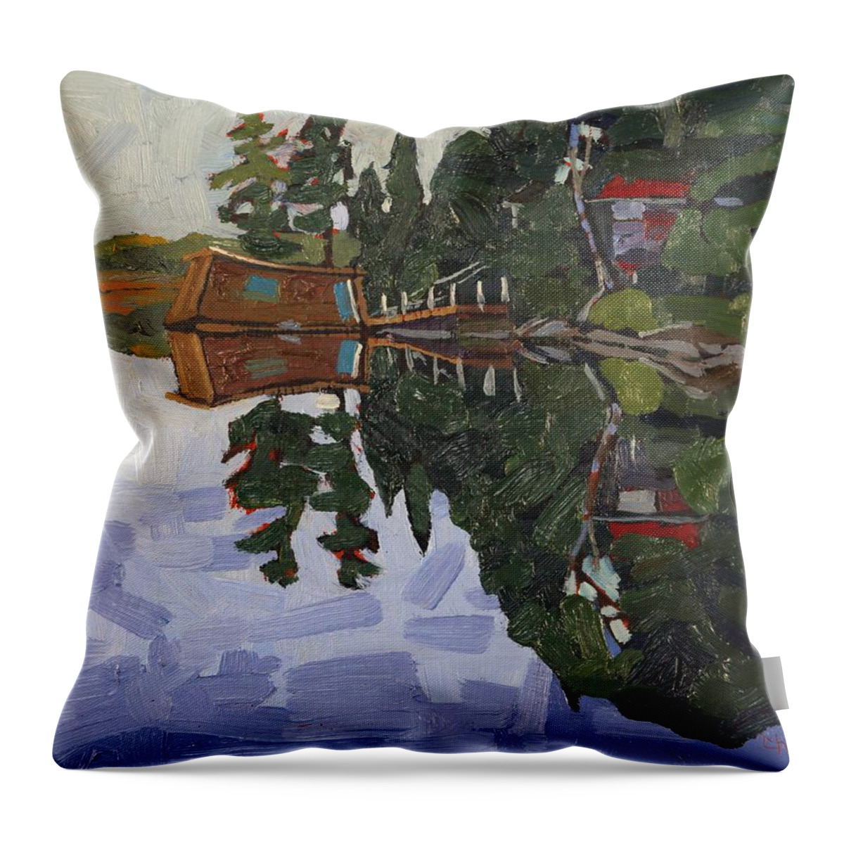 1866 Throw Pillow featuring the painting Little Wapomeo by Phil Chadwick
