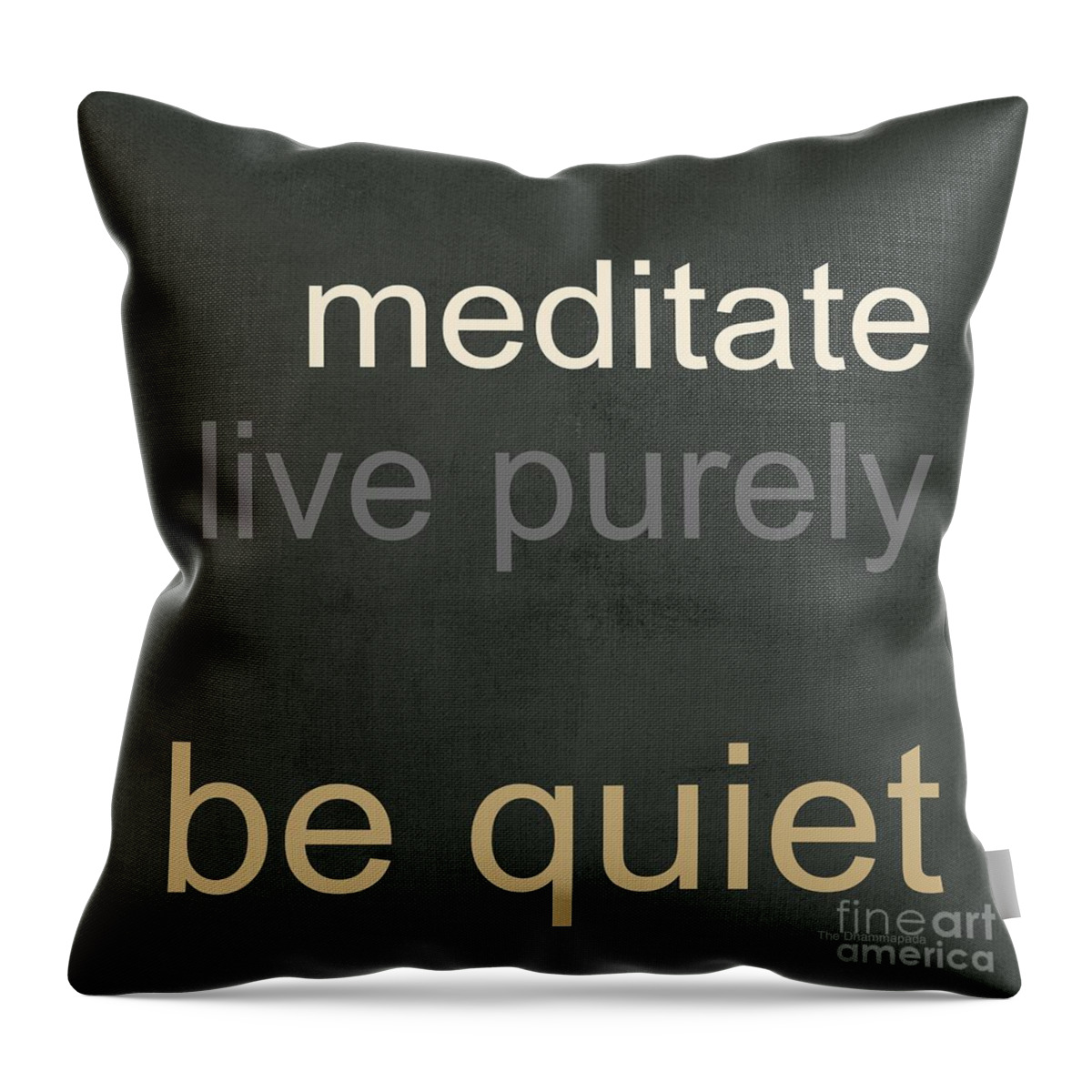 Buddha Throw Pillow featuring the mixed media Live Purely by Linda Woods