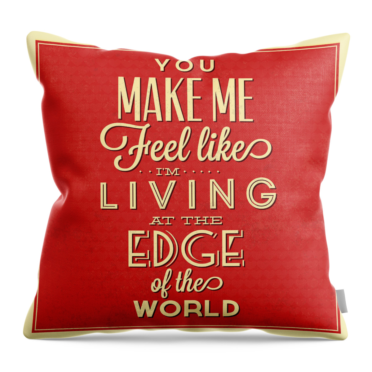 Motivation Throw Pillow featuring the digital art Living At The Edge by Naxart Studio