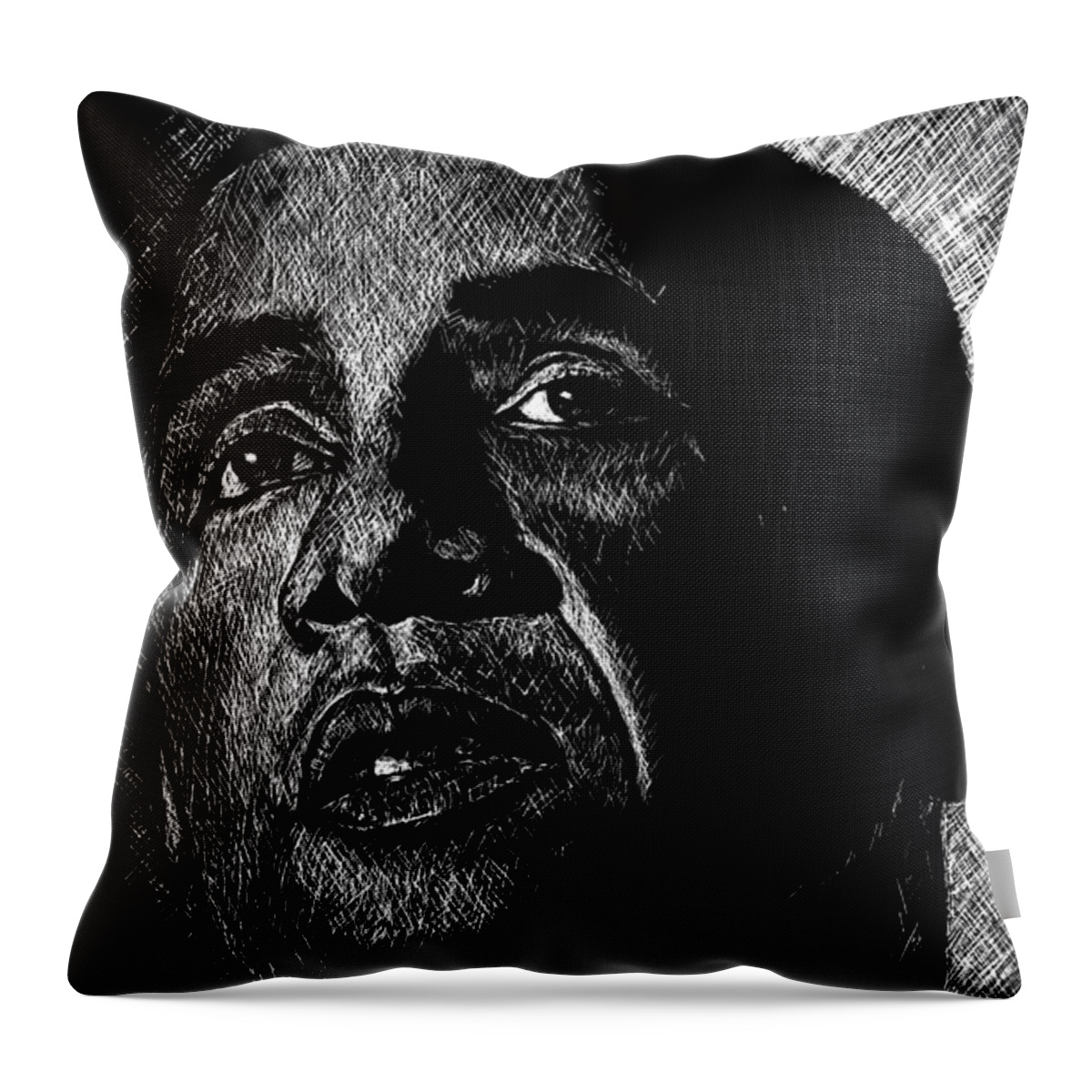 Barack Obama Throw Pillow featuring the drawing Living the Dream by Maria Arango