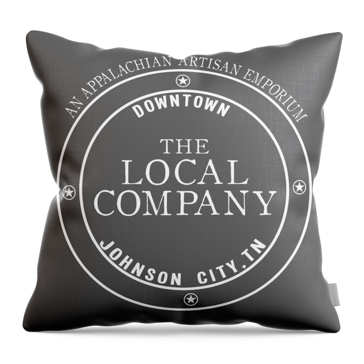 Logo Throw Pillow featuring the digital art Local by Heather Applegate