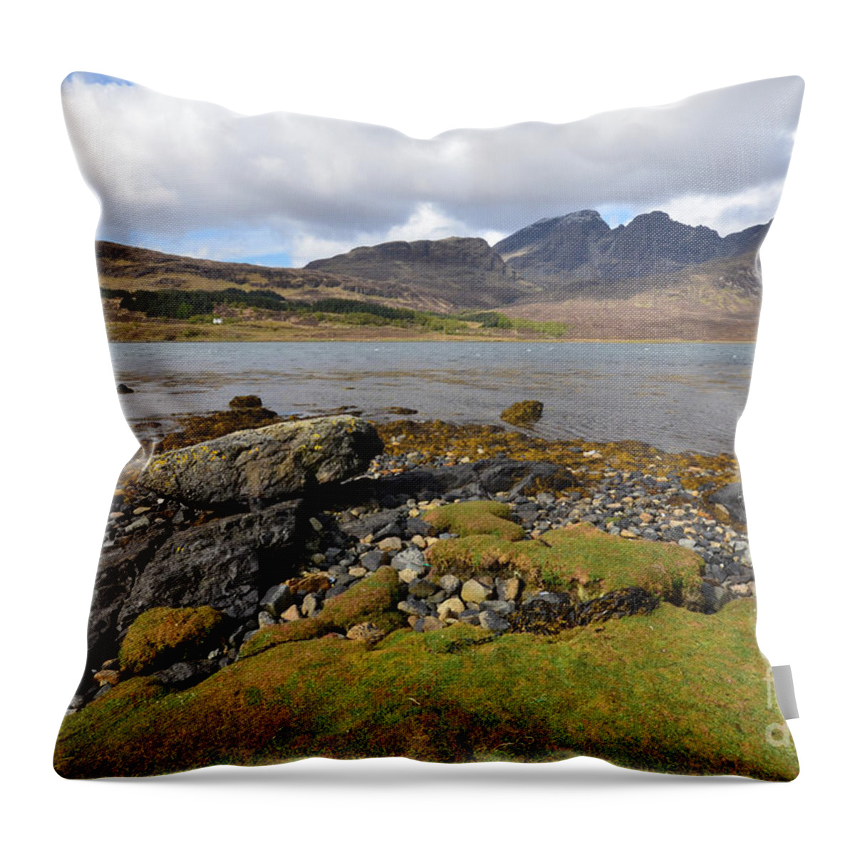 Loch Slapin Throw Pillow featuring the photograph Loch Slapin by Smart Aviation