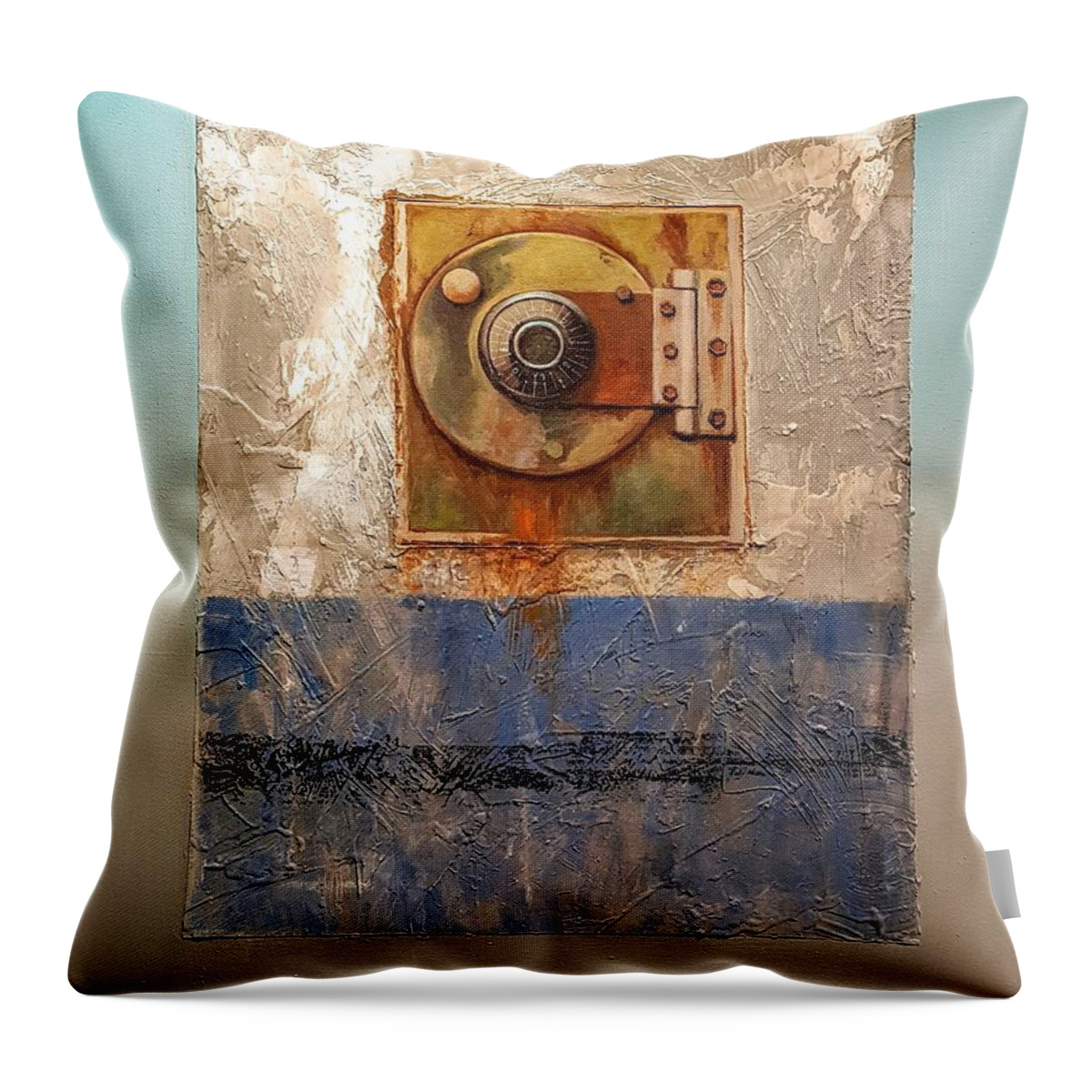  Throw Pillow featuring the painting Locked Combination by Jessica Anne Thomas