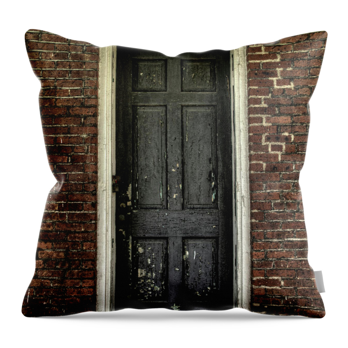 Door Throw Pillow featuring the photograph Locked Forever by Zawhaus Photography