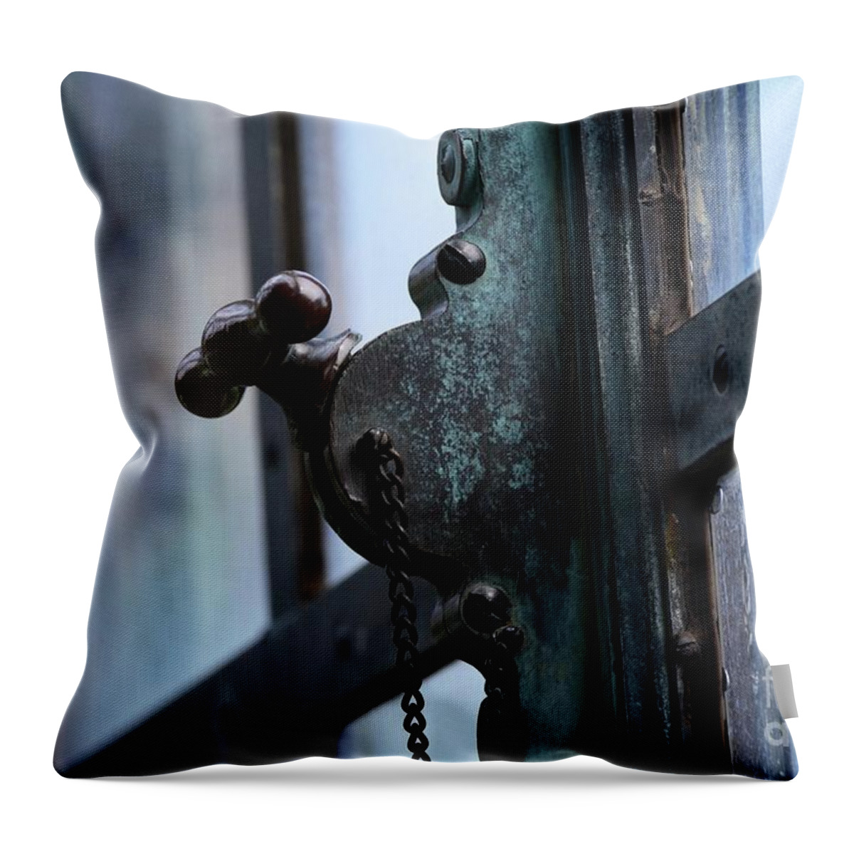 Architecture Throw Pillow featuring the photograph Locked Window by Cindy Manero