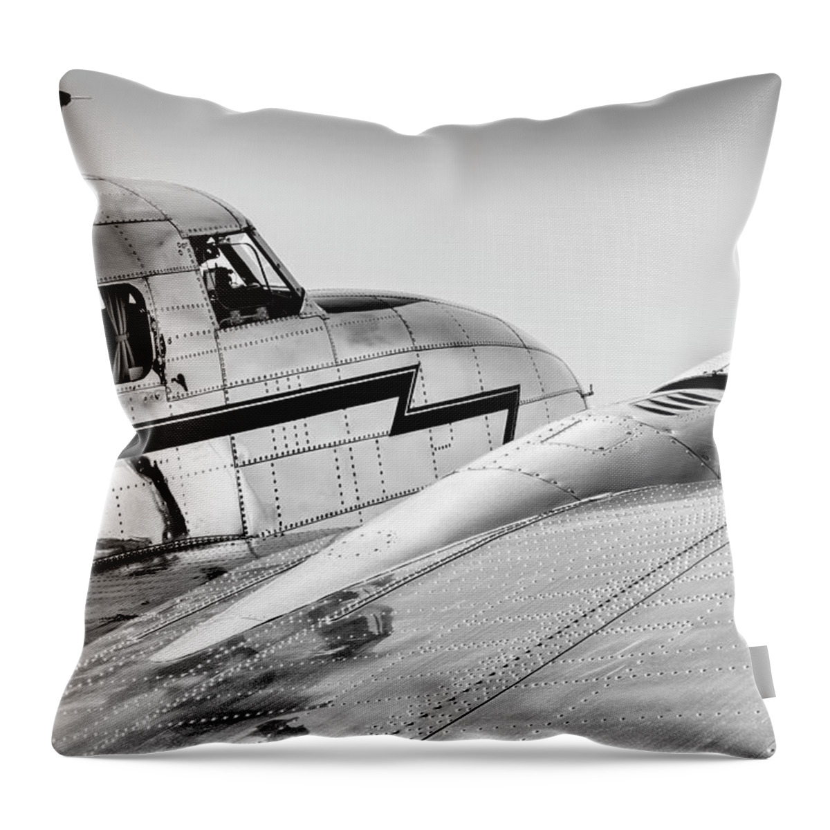 12a Throw Pillow featuring the photograph Lockheed Electra 12 by Chris Buff