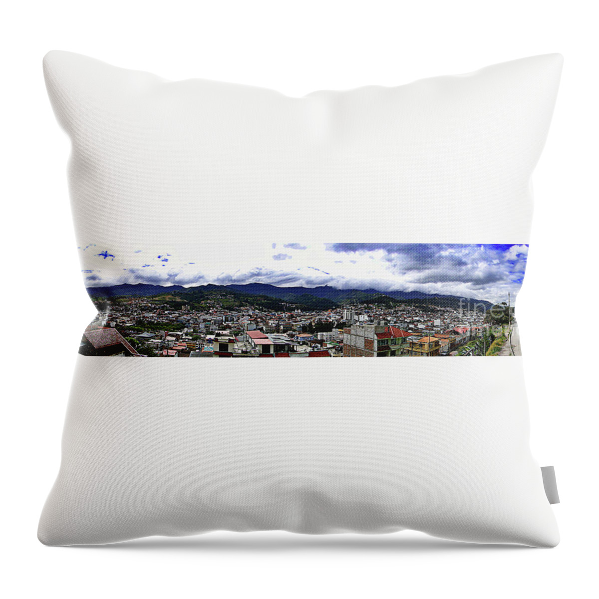 Loja Throw Pillow featuring the photograph Loja, Ecuador Panorama by Al Bourassa