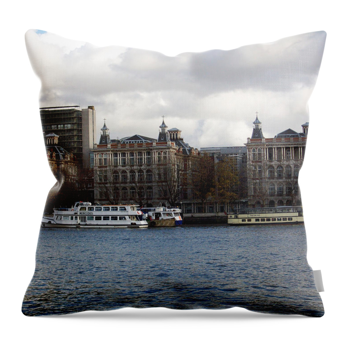 London Throw Pillow featuring the photograph London Eye by Munir Alawi