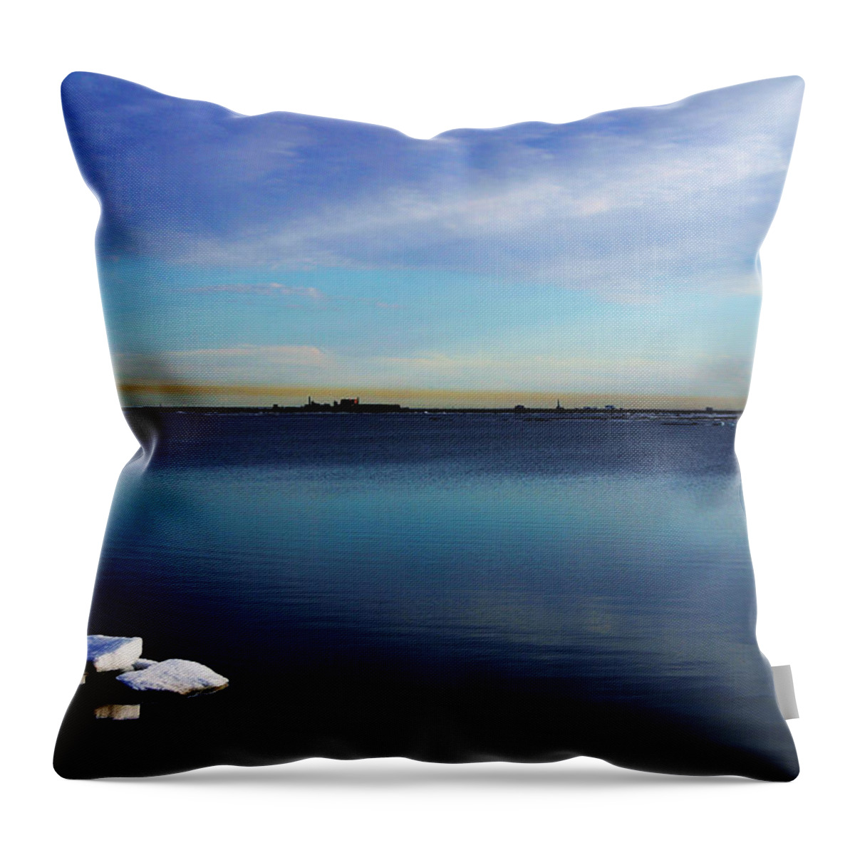 Landscape Throw Pillow featuring the photograph Lone Ice by Anthony Jones