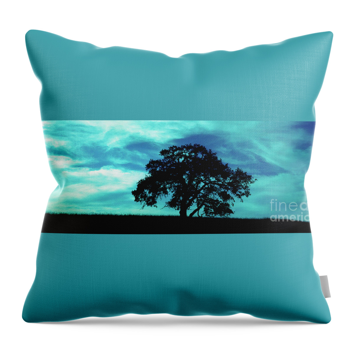 Oak Throw Pillow featuring the photograph Lone Oak by Jim And Emily Bush