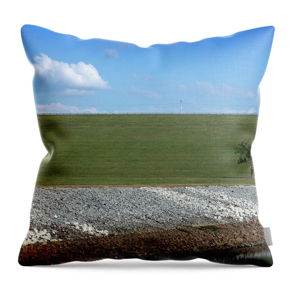 Lonely Throw Pillow featuring the photograph Lonely Tree by Amber Flowers