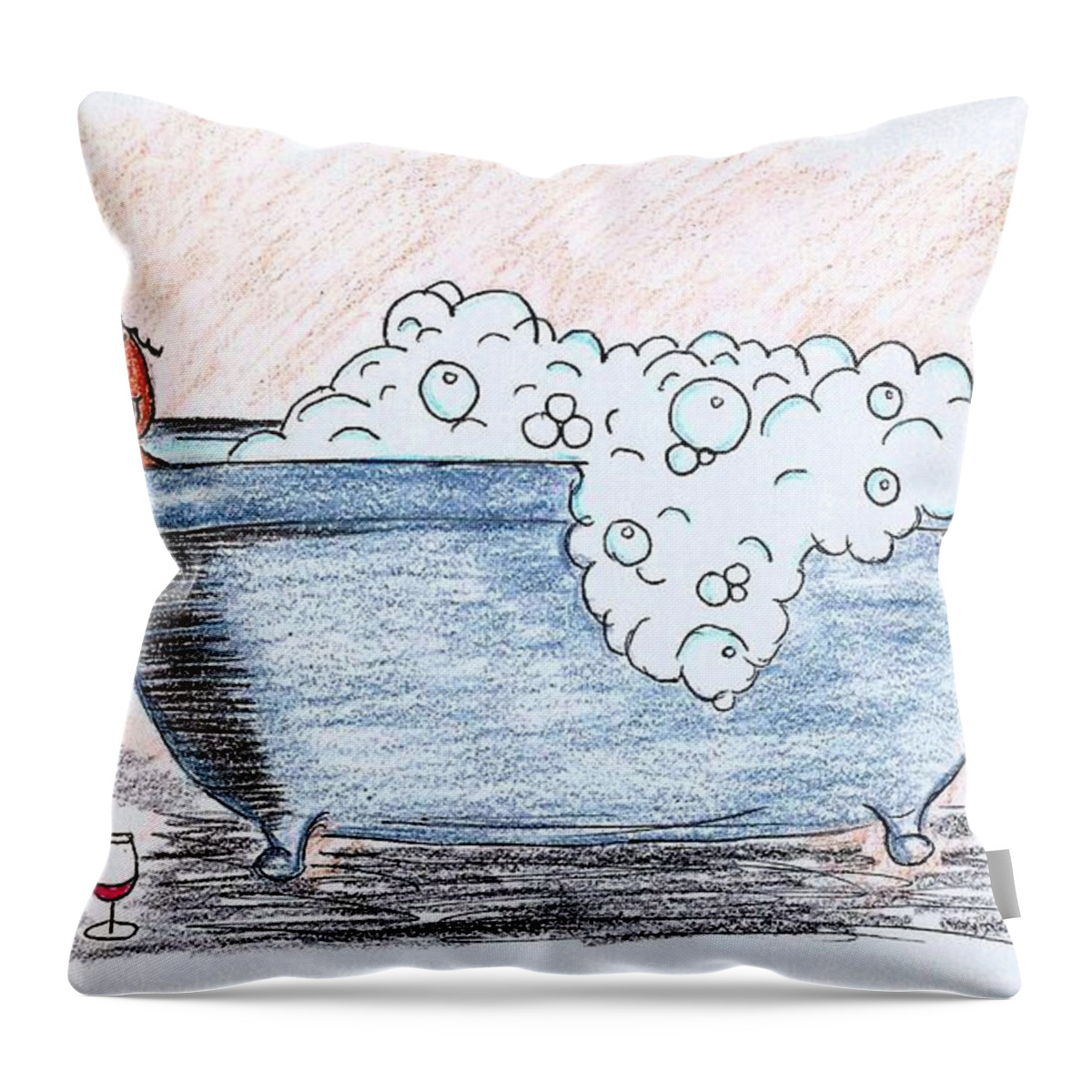 Bubbles Throw Pillow featuring the photograph Long Day by Diamin Nicole
