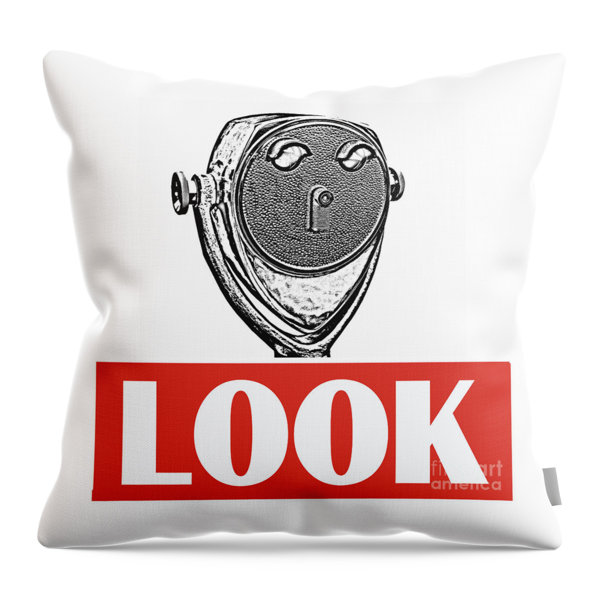 Attention Throw Pillow featuring the photograph Look by Edward Fielding