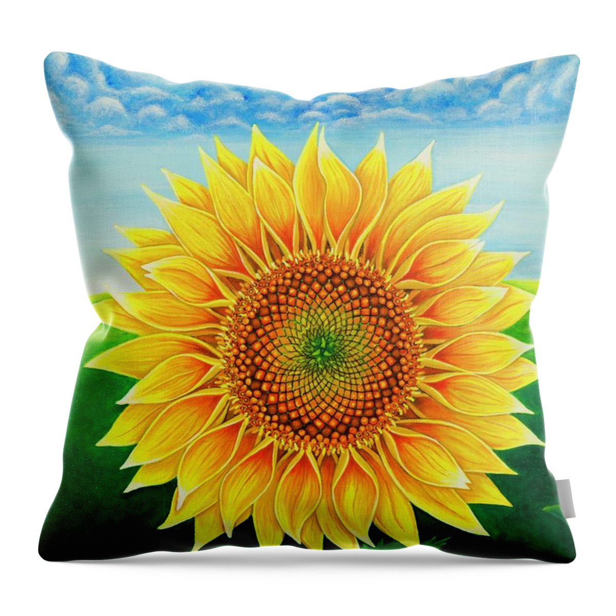 Painting Throw Pillow featuring the painting Looking at you by Sudakshina Bhattacharya