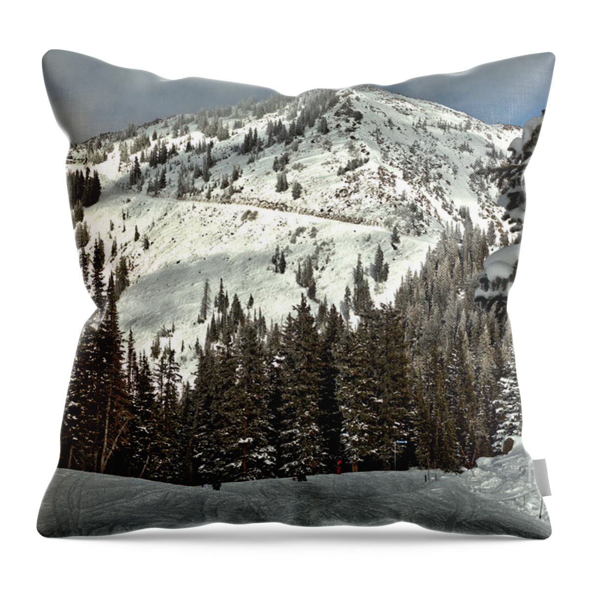 Brighton Throw Pillow featuring the photograph Looking Toward Clayton Peak by Adam Jewell